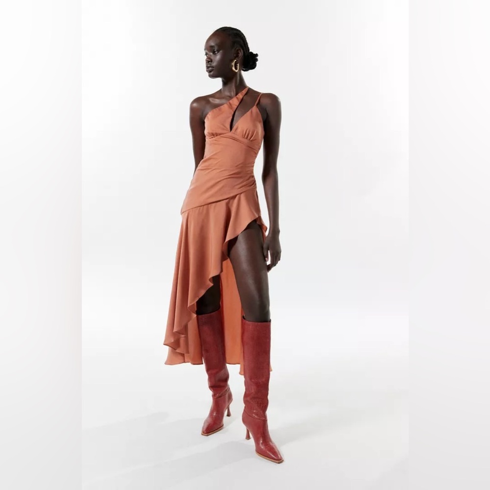 Faye One-Shoulder Maxi Cocktail Dress